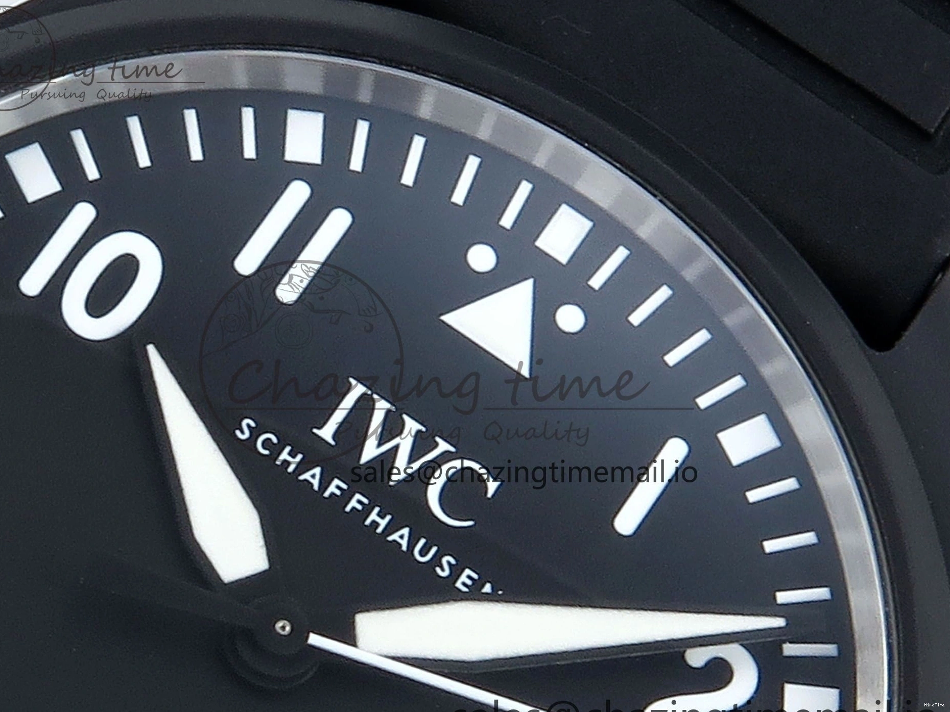 MIROTIME 0424 Pilot Top Gun IW326901 M+F 1:1 Best Edition Black Dial on Black Rubber Strap A SportInspired 6999